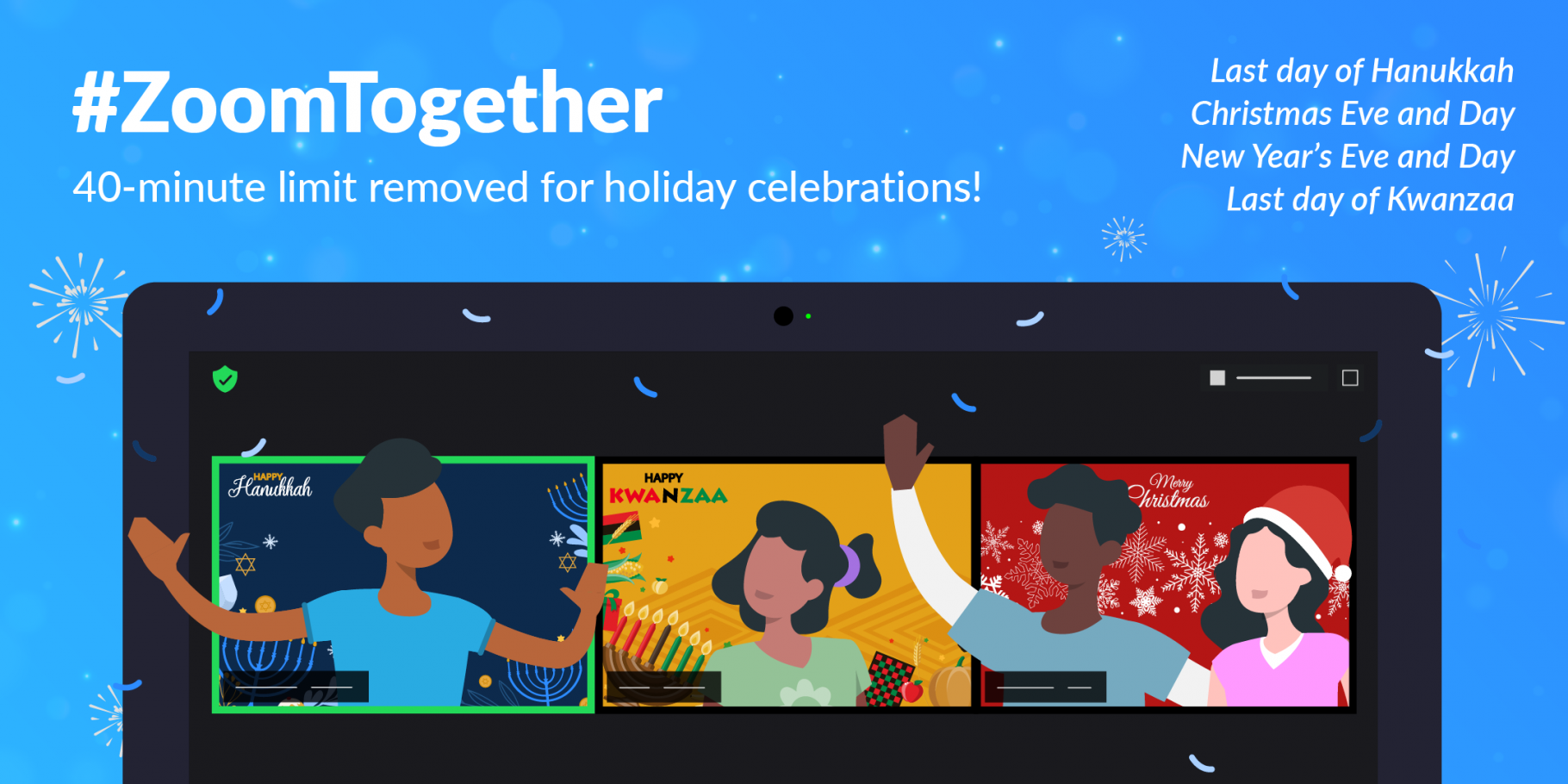 Celebrate the Holidays with Unlimited Zoom Meetings