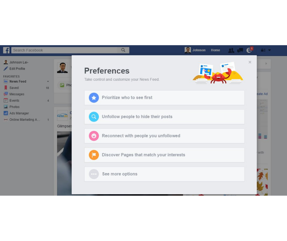 How To Customise Your Facebook Profile News Feed