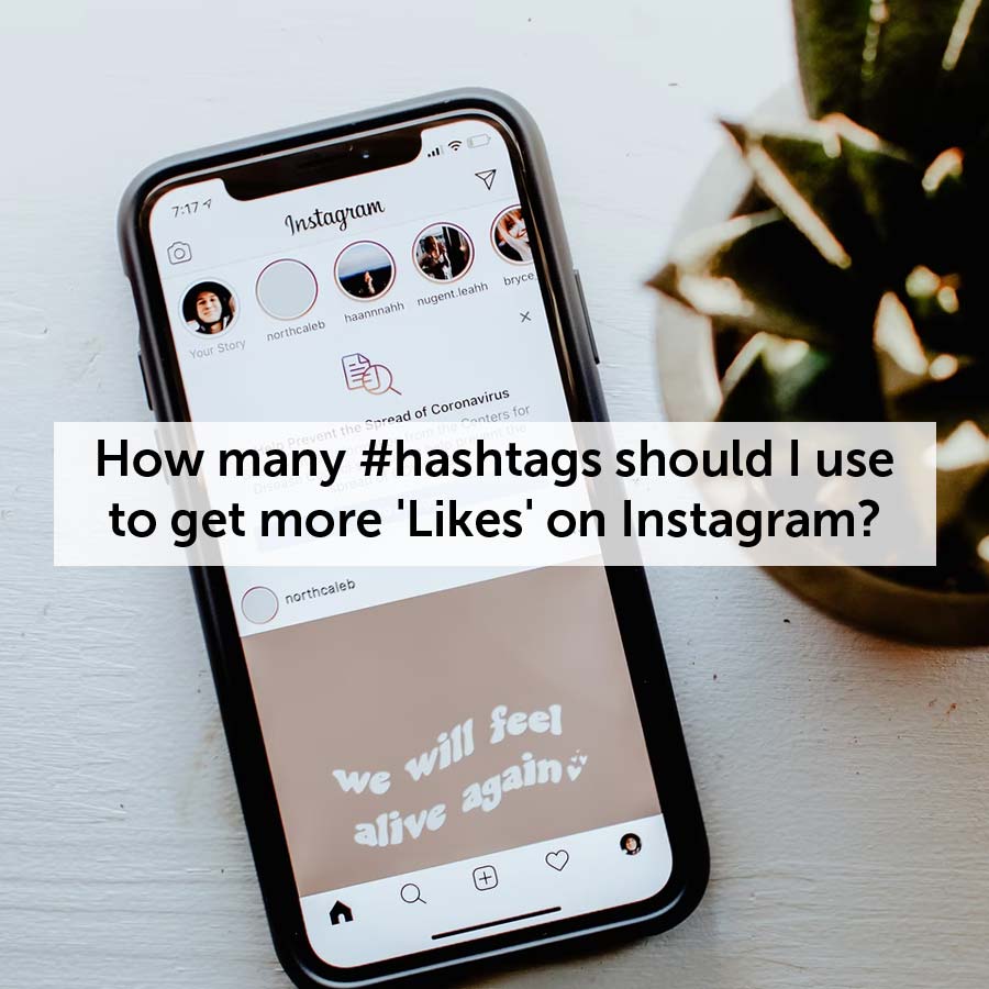 How many #hashtags should I use to get more 'Likes' on Instagram?