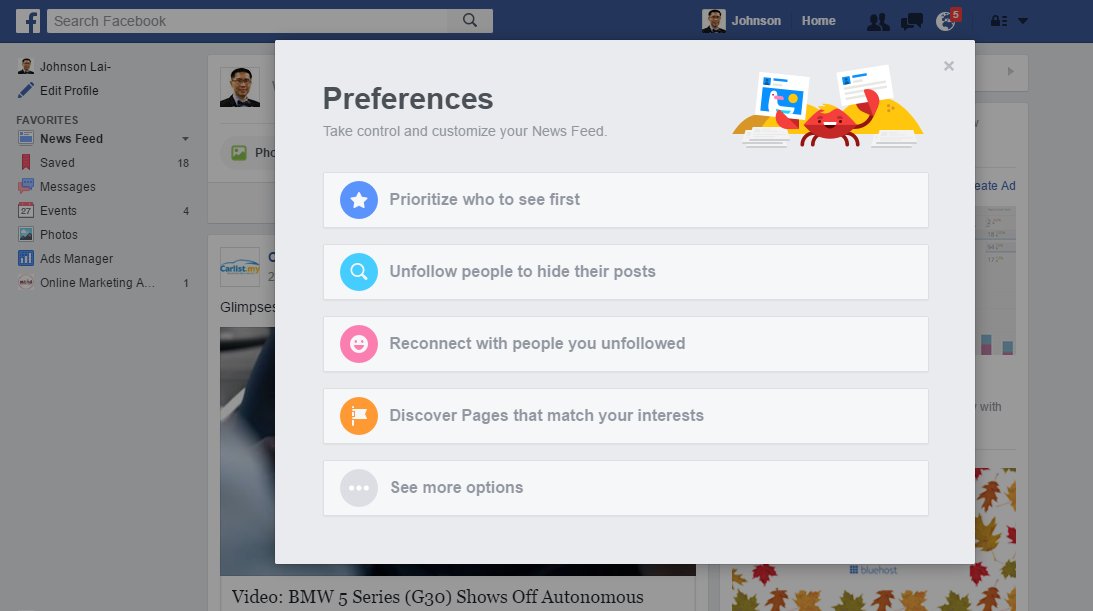 How To Customise Your Facebook Profile News Feed