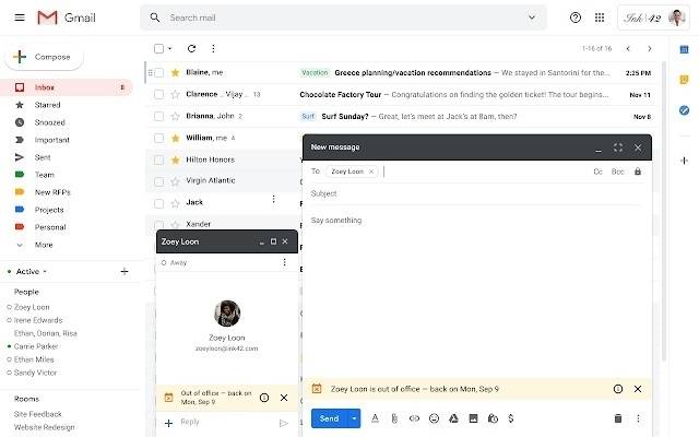 Gmail will now warn users when an email recipient is out of the office