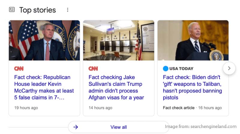 Google rolling out new Top stories design on desktop