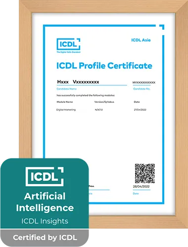 ICDL Artificial Intelligence Certification Badge