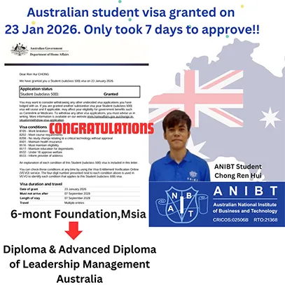 Chong Ren Hui - ANIBT Malaysia Graduate