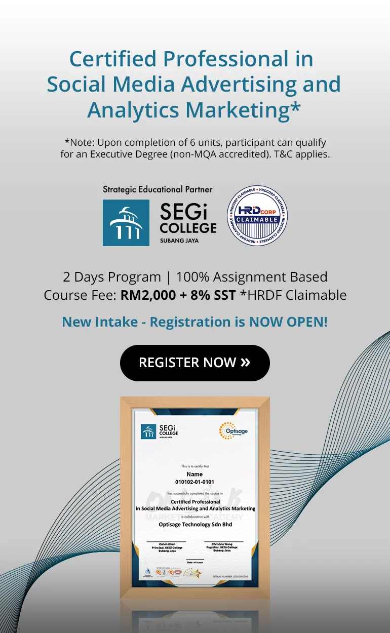 Certified Professional in Social Media Advertising and Analytics Marketing* with the Power of AI