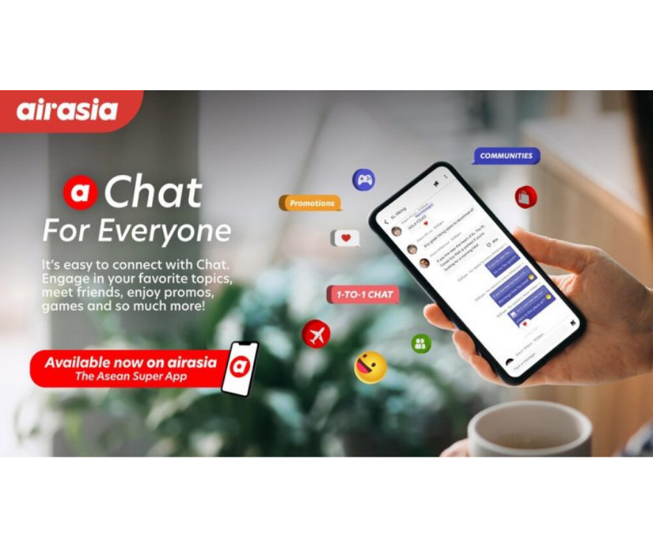 AirAsia’s super app now lets you chat with other passengers and community users