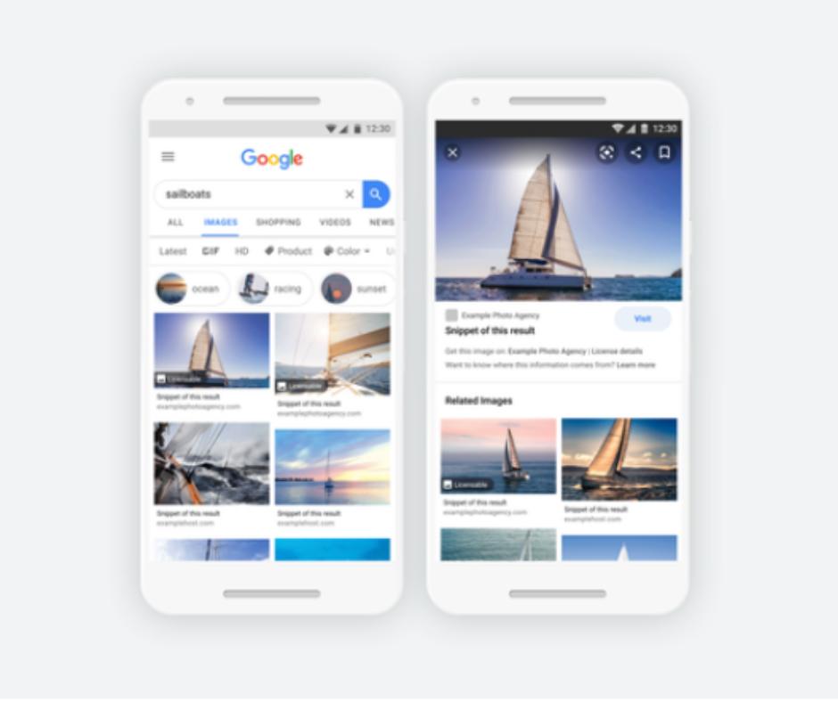 Learn how to find image licensing information on Google Images