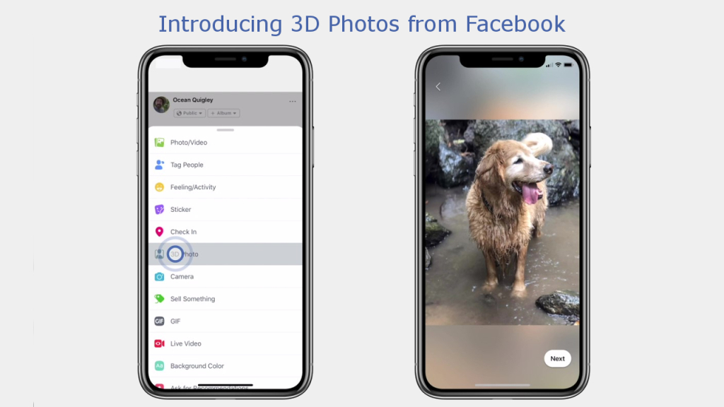 3D Photos Now Rolling out on Facebook and in VR