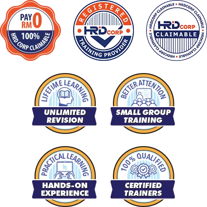 Pay RM0 100% HRD Corp Claimable Courses in Johor Bahru Malaysia | Registered HRD Corp Training Provider | Unlimited Revision | Small Group Training | Hands-On Experience | Certified Trainers